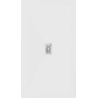 Mexen Hugo rechteckige Duschwanne SMC 170 x 100 cm, weiß, Abdeckung Inox - 42101017-X