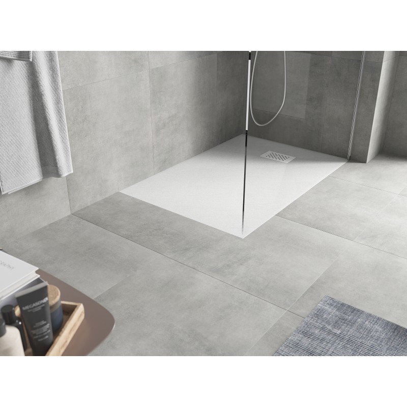 Mexen Hugo Duschwanne rechteckig SMC 90 x 70 cm, weiß, weiße Abdeckung - 42107090-W