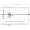 Mexen Hugo SMC rechteckige Duschwanne 130 x 70 cm, weiß, weiße Abdeckung - 42107013-W