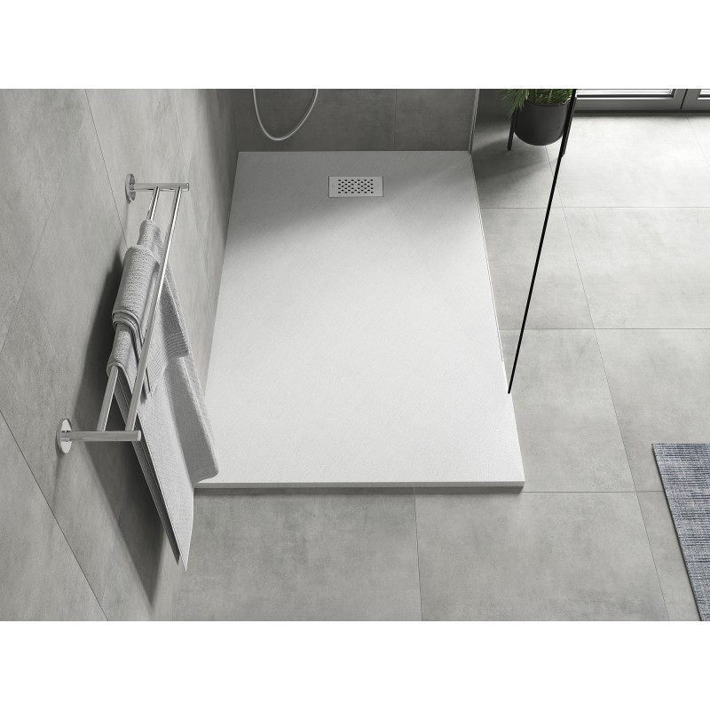 Mexen Hugo rechteckige Duschwanne SMC 140 x 70 cm, weiß, weiße Abdeckung - 42107014-W