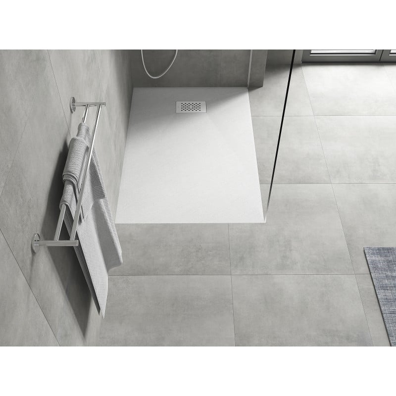Mexen Hugo rechteckige SMC-Duschwanne 120 x 80 cm, weiß, weiße Abdeckung - 42108012-W