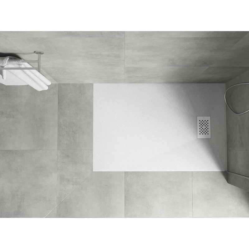 Mexen Hugo rechteckige SMC-Duschwanne 120 x 80 cm, weiß, weiße Abdeckung - 42108012-W