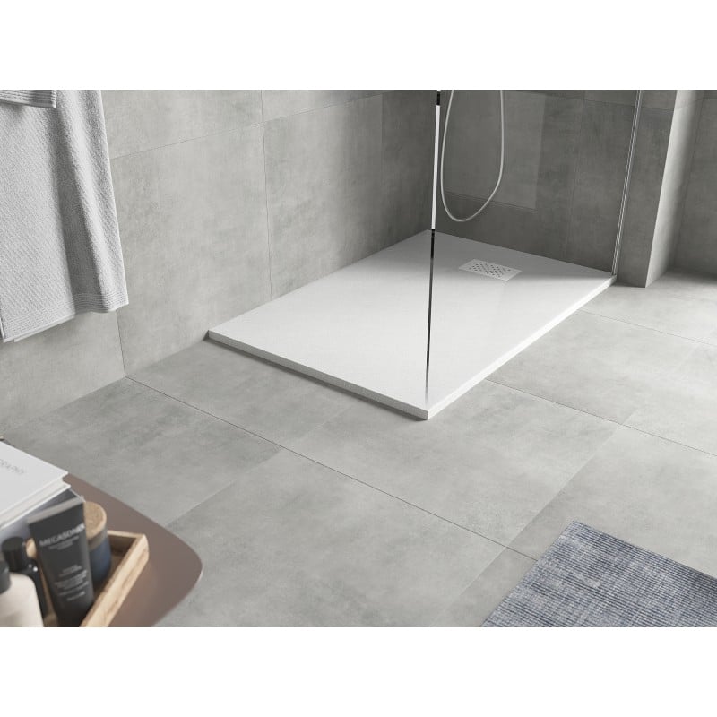 Mexen Hugo rechteckige SMC-Duschwanne 120 x 80 cm, weiß, weiße Abdeckung - 42108012-W