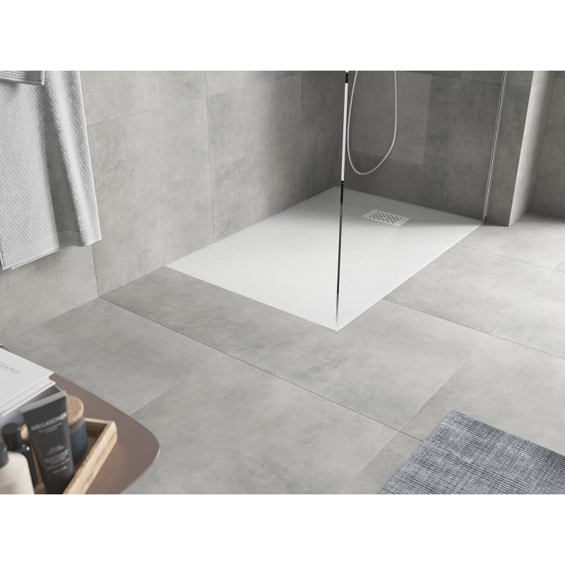 Mexen Hugo Rechteckige Duschwanne SMC 130 x 80 cm, weiß, weiße Abdeckung - 42108013-W