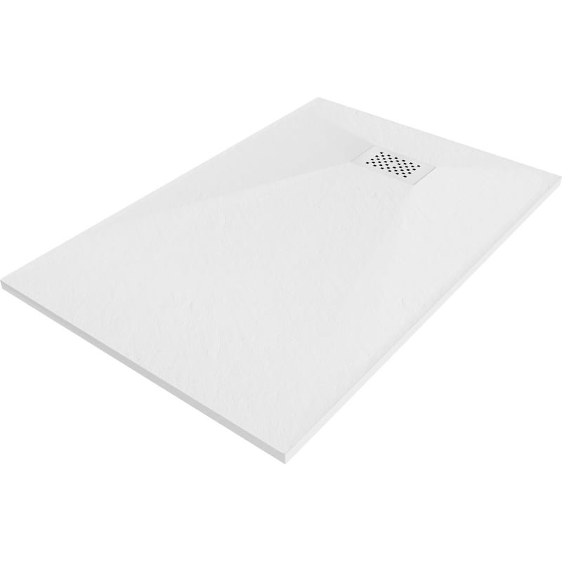 Mexen Hugo Rechteckige Duschwanne SMC 130 x 80 cm, weiß, weiße Abdeckung - 42108013-W