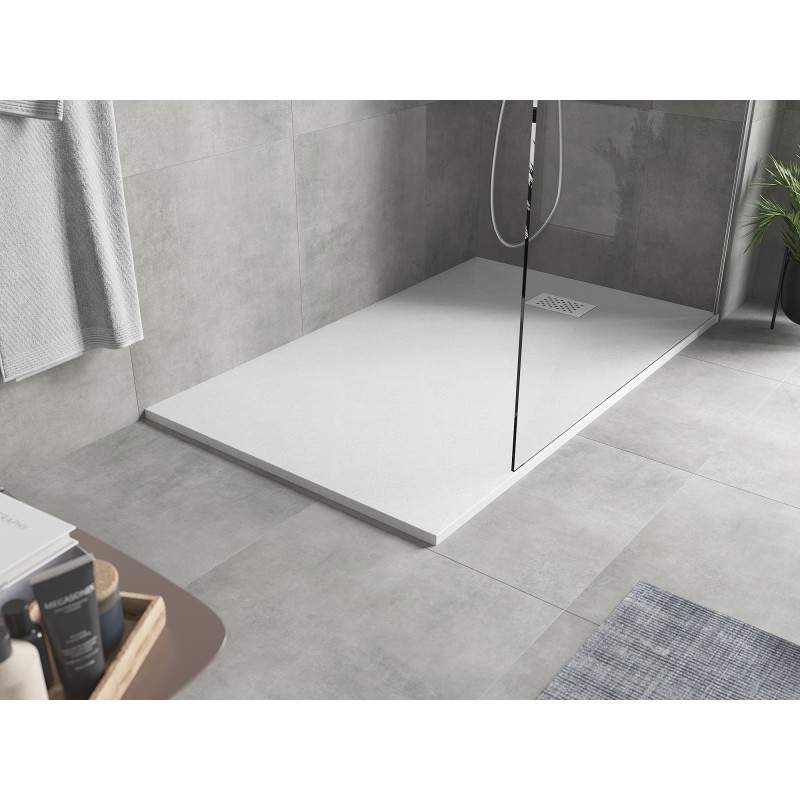 Mexen Hugo rechteckige Duschwanne SMC 160 x 80 cm, weiß, Abdeckung weiß - 42108016-W