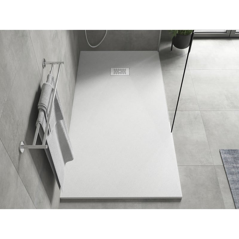 Mexen Hugo rechteckige Duschwanne SMC 170 x 80 cm, weiß, weiße Abdeckung - 42108017-W