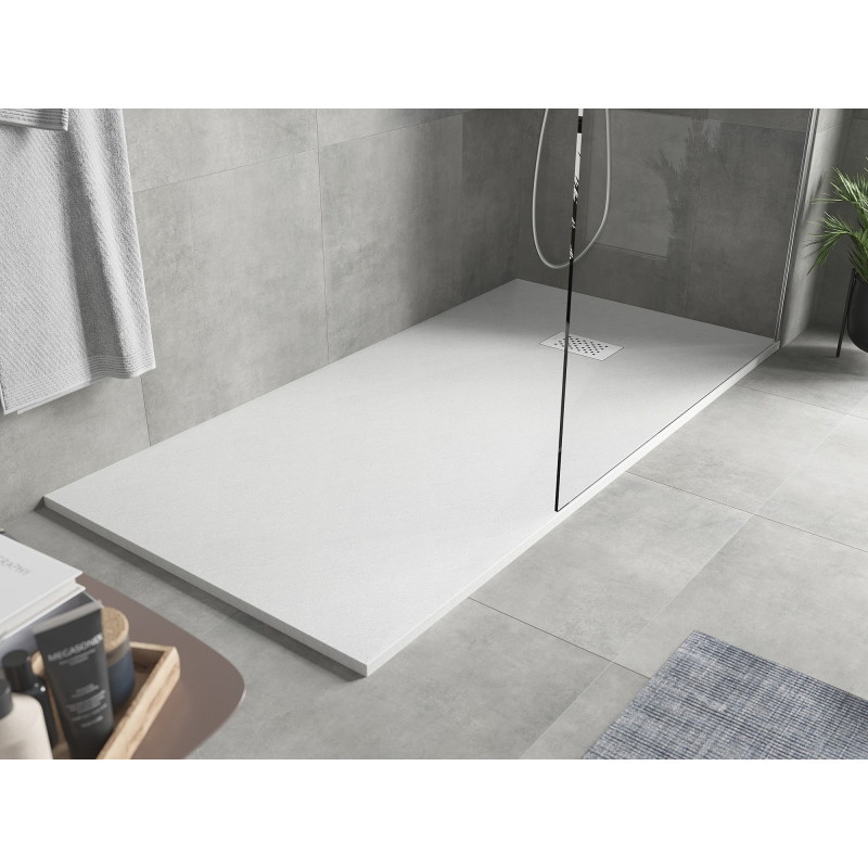 Mexen Hugo Rechteckige Duschwanne SMC 180 x 80 cm, weiß, weiße Abdeckung - 42108018-W