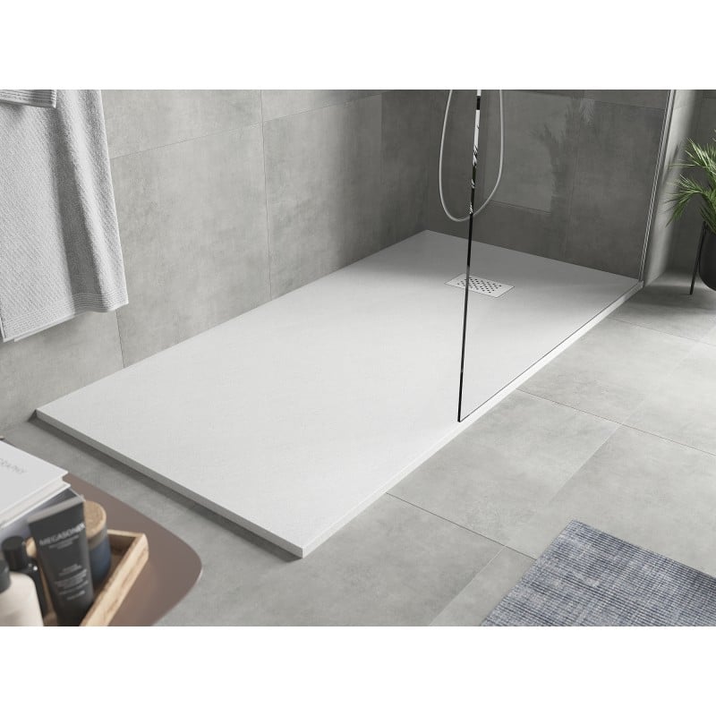 Mexen Hugo rechteckige SMC-Duschwanne 180 x 80 cm, weiß, Abdeckung weiß - 42108018-W