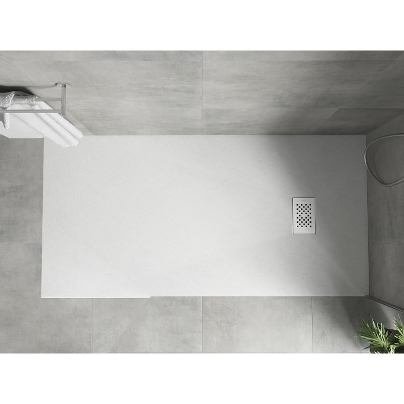 Mexen Hugo rechteckige SMC-Duschwanne 180 x 80 cm, weiß, Abdeckung weiß - 42108018-W