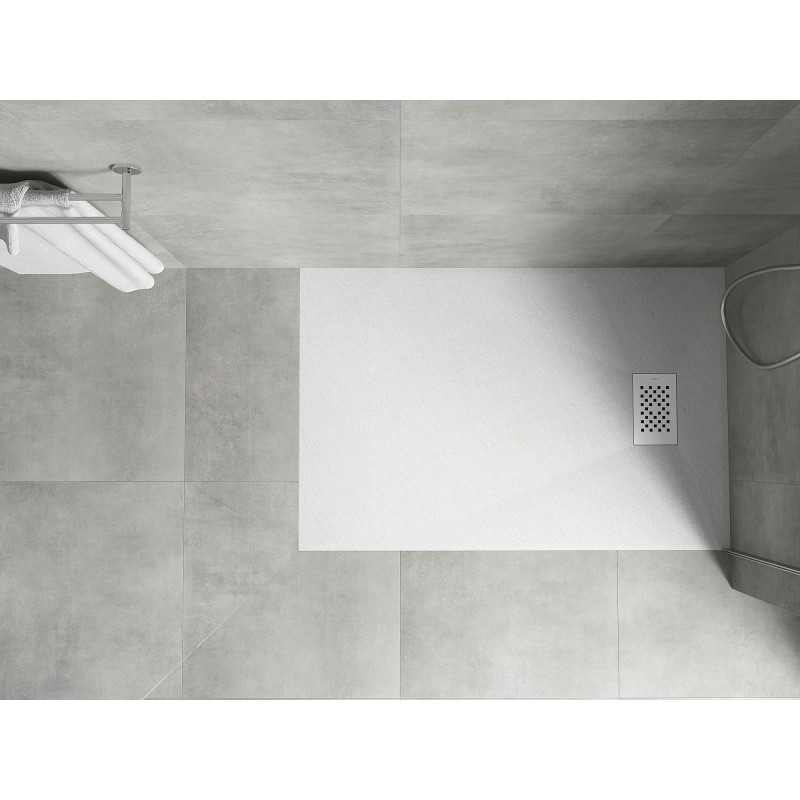 Mexen Hugo rechteckige Duschwanne SMC 100 x 90 cm, weiß, Abdeckung weiß - 42109010-W