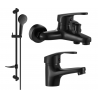 Mexen Erica DF05 Badewannenset, schwarz - 746403DF05-70