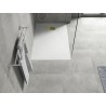 Mexen Hugo rechteckige Duschwanne SMC 130 x 70 cm, weiß, goldene Abdeckung - 42107013-G