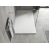 Mexen Hugo rechteckige Duschwanne SMC 140 x 70 cm, weiß, goldene Abdeckung - 42107014-G