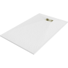 Mexen Hugo rechteckige Duschwanne SMC 160 x 70 cm, weiß, goldene Abdeckung - 42107016-G