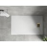 Mexen Hugo rechteckige Duschwanne SMC 140 x 80 cm, weiß, goldene Abdeckung - 42108014-G