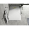 Mexen Hugo rechteckige Duschwanne SMC 160 x 80 cm, weiß, Abdeckung gold - 42108016-G