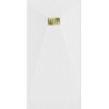 Mexen Hugo rechteckige Duschwanne SMC 170 x 80 cm, weiß, goldene Abdeckung - 42108017-G