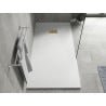 Mexen Hugo rechteckige Duschwanne SMC 180 x 80 cm, weiß, goldene Abdeckung - 42108018-G
