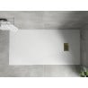 Mexen Hugo rechteckige Duschwanne SMC 180 x 80 cm, weiß, goldene Abdeckung - 42108018-G