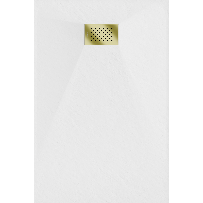Mexen Hugo Rechteck-Duschwanne SMC 100 x 90 cm, weiß, Abdeckung Gold - 42109010-G