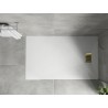 Mexen Hugo rechteckige Duschwanne SMC 150 x 90 cm, weiß, goldene Abdeckung - 42109015-G