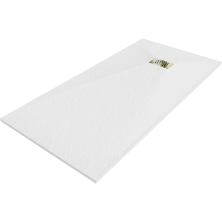 Mexen Hugo rechteckige SMC-Duschwanne 170 x 90 cm, weiß, Goldene Abdeckung - 42109017-G