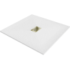 Mexen Hugo Quadratische Duschwanne SMC 100 x 100 cm, weiß, goldene Abdeckung - 42101010-G