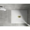 Mexen Hugo rechteckige Duschwanne SMC 140 x 100 cm, weiß, Abdeckung gold - 42101014-G