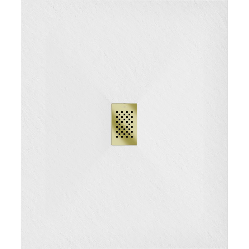Mexen Hugo Rechteckige SMC-Duschwanne 120 x 100 cm, weiß, goldene Abdeckung - 42101012-G
