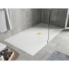 Mexen Hugo rechteckige Duschwanne SMC 180 x 100 cm, weiß, Abdeckung gold - 42101018-G