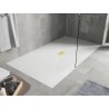 Mexen Hugo rechteckige Duschwanne SMC 200 x 100 cm, weiß, goldene Abdeckung - 42101020-G