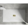 Mexen Hugo rechteckige Duschwanne SMC 200 x 100 cm, weiß, goldene Abdeckung - 42101020-G