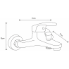 Mexen Erica R72 Badewannenarmatur mit Duschset, schwarz - 74643R72-70