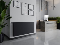 Mexen CVHF20 Hygiene Flat Plattenheizkörper 300 x 800 mm, unterer Anschluss, 454 W, Anthrazit - W620HF-030-080-66