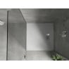 Mexen Hugo quadratische Duschwanne SMC 70 x 70 cm, weiß, Inox-Abdeckung - 42107070-X