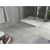 Mexen Hugo quadratische Duschwanne SMC 70 x 70 cm, weiß, Inox-Abdeckung - 42107070-X