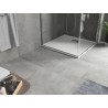Mexen Hugo quadratische Duschwanne SMC 80 x 80 cm, weiß, Abdeckung aus Inox - 42108080-X