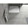 Mexen Hugo quadratische Duschwanne SMC 80 x 80 cm, weiß, Abdeckung aus Inox - 42108080-X