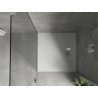 Mexen Hugo quadratische Duschwanne SMC 90 x 90 cm, weiß, Abdeckung Inox - 42109090-X