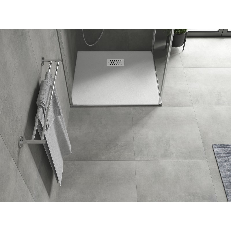 Mexen Hugo Duschwanne quadratisch SMC 80 x 80 cm, weiß, weiße Abdeckung - 42108080-W