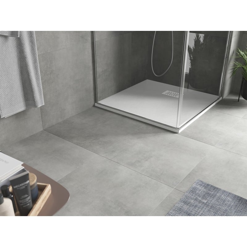Mexen Hugo quadratische Duschwanne SMC 90 x 90 cm, weiß, weiße Abdeckung - 42109090-W
