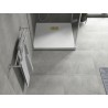 Mexen Hugo Duschwanne quadratisch SMC 70 x 70 cm, weiß, goldene Abdeckung - 42107070-G