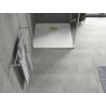 Mexen Hugo Duschwanne quadratisch SMC 70 x 70 cm, weiß, goldene Abdeckung - 42107070-G