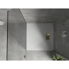 Mexen Hugo quadratische Duschwanne SMC 80 x 80 cm, weiß, goldene Abdeckung - 42108080-G