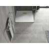 Mexen Hugo quadratische Duschwanne SMC 80 x 80 cm, weiß, goldene Abdeckung - 42108080-G