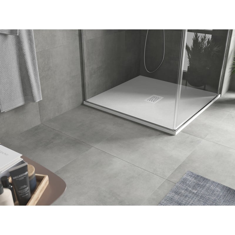 Mexen Hugo quadratische Duschwanne SMC 100 x 100 cm, weiß, weiße Abdeckung - 42101010-W