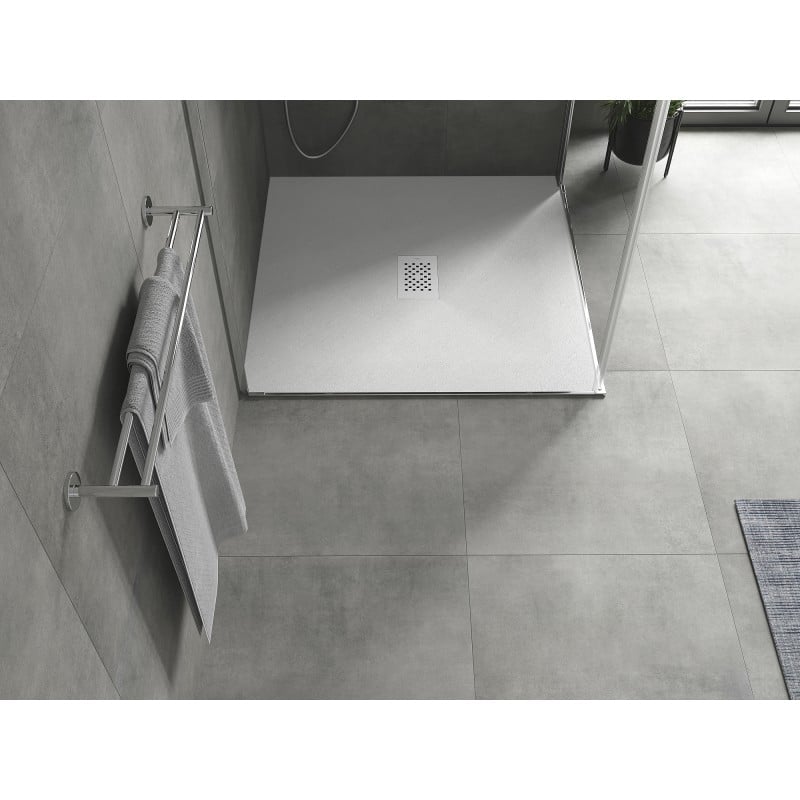 Mexen Hugo quadratische Duschwanne SMC 100 x 100 cm, weiß, weiße Abdeckung - 42101010-W