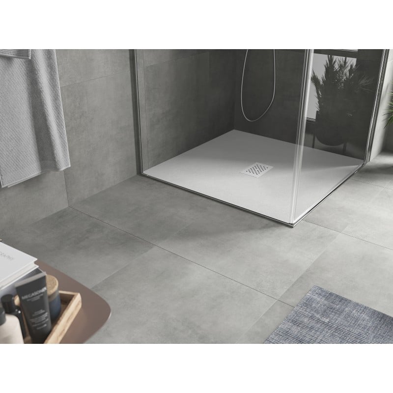 Mexen Hugo quadratische Duschwanne SMC 100 x 100 cm, weiß, weiße Abdeckung - 42101010-W