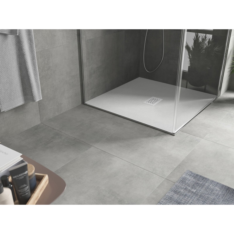 Mexen Hugo Quadratische SMC-Duschwanne 100 x 100 cm, weiß, weiße Abdeckung - 42101010-W